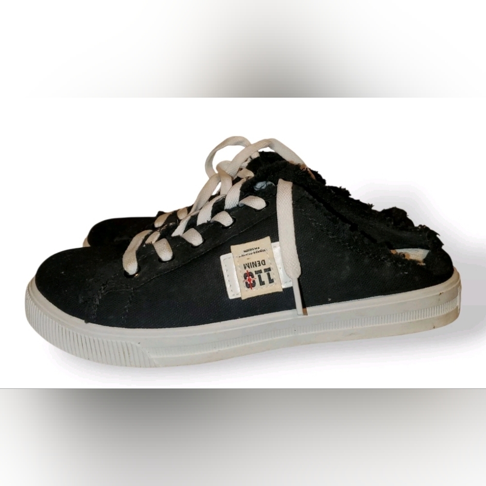 Black Distressed Sneakers